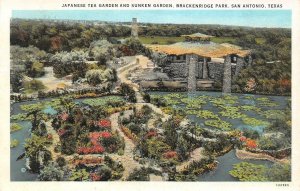 SAN ANTONIO, TX Texas  BRACKENRIDGE PARK Japanese Tea Garden  c1920's Postcard