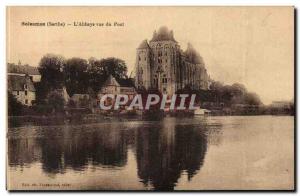 Solesmes Old Postcard L & # 39abbaye view from the bridge