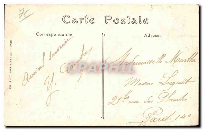 Old Postcard Le Havre beach and Heve