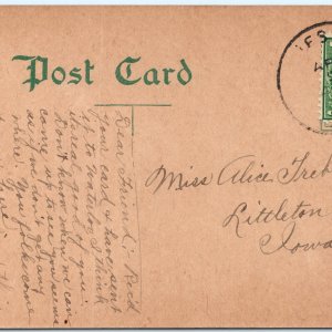 c1910s Independence, IA Munson Public Library Litho Photo Rare Postcard A119