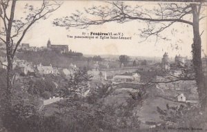 Fraance Fougeres Vue Panoramique et Eglise Saint-Leonard 1931