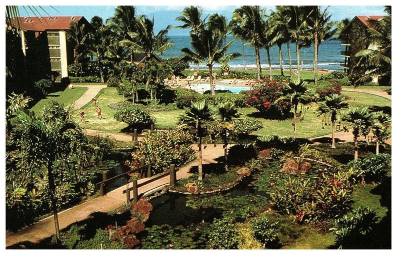 Papakea Resort Panoramic View w Ocean Lahaina Maui Hawaii Postcard