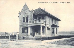 Columbua Montana view from street of M.A. Jacobs Residence antique pc DD6818