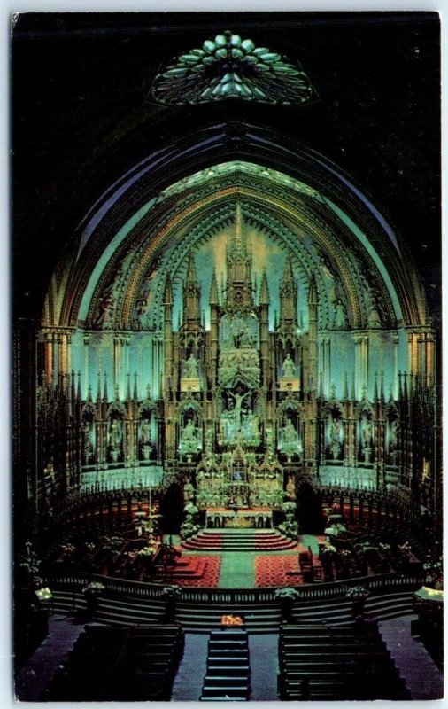 Postcard - Interior View of Notre-Dame Church - Montreal, Canada