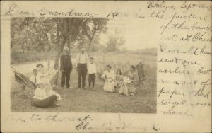 Picnic Brooklyn NY 1907 Real Photo Postcard