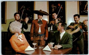 TIJUANA, MEXICO Musicians Entertaining MARIACHIS Restaurant ca 1960s Postcard