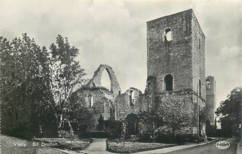 Lot 8 real photo postcards all VISBY Sweden c.1934 