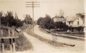 E20/ Thornville Ohio Real Photo RPPC Postcard 1909 East Columbus St Homes