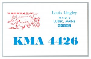 QSL Radio Card From Lubec Maine KMA 4426 