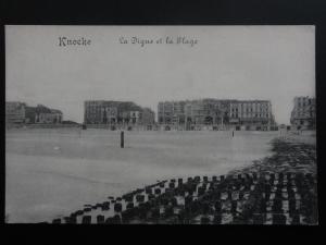 Belgium: Knocke, La Digue et la Slage - Old Postcard