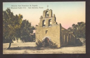 SAN ANTONIO TEXAS MISSION SAN FRANCISCO DE ESPADA VINTAGE POSTCARD 1908