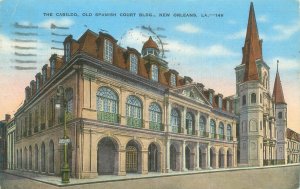 New Orleans LA  The Cabildo 1946 Linen Postcard Used