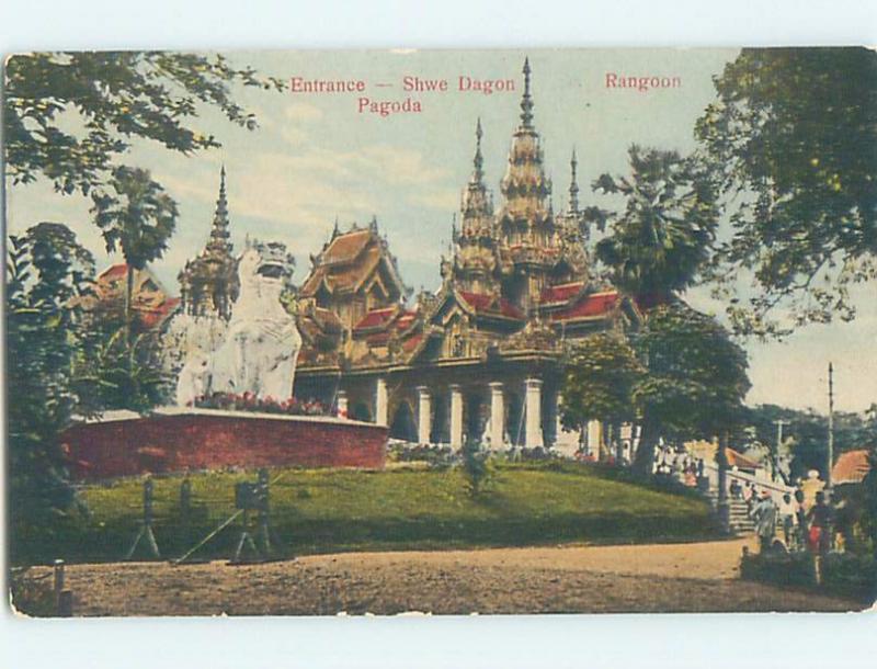 Unused Old Postcard SHWEDAGON PAGODA Rangoon - Yangon Burma Myanmar F5276