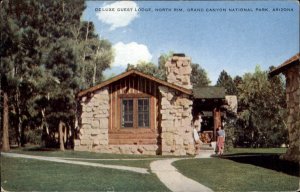 Grand Canyon NP Arizona North Rim Deluxe Guest Lodge c1930-50s Vintage Postcard