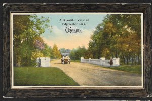 Car On Road Beautiful View At Edgewater Park Cleveland Ohio Used c1910s