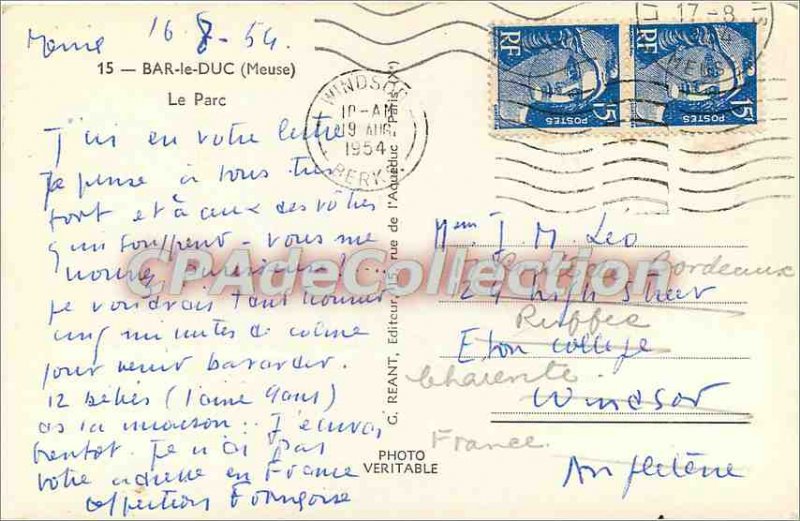 Old Postcard Bar le Duc (Meuse) Park