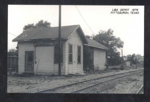 RPPC PITTSBURGH TEXAS RAILROAD DEPOT TRAIN STATION REAL PHOTO POSTCARD