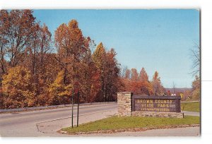 Nashville Indiana IN Vintage Postcard Brown County State Park West Entrance