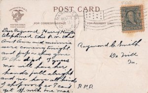 Clapsaddle Boys catching turkey Thanksgiving postcard clap16