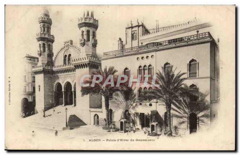 Algiers Algeria Post Card Old palace of the governor & # 39hiver