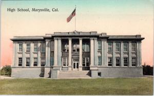 MARYSVILLE, CA California    HIGH  SCHOOL    c1910s  R Behrendt  Postcard