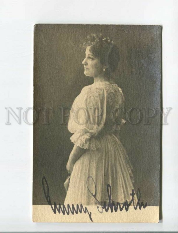 472656 EMMY SCHROTH German Theatre Actress DANCER 1906 year AUTOGRAPH