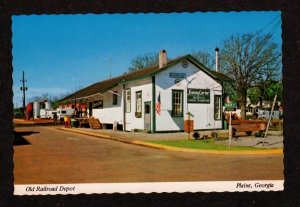 GA Railroad Train Station Depot PLAINS GEORGIA Postcard Jimmy Carter PC