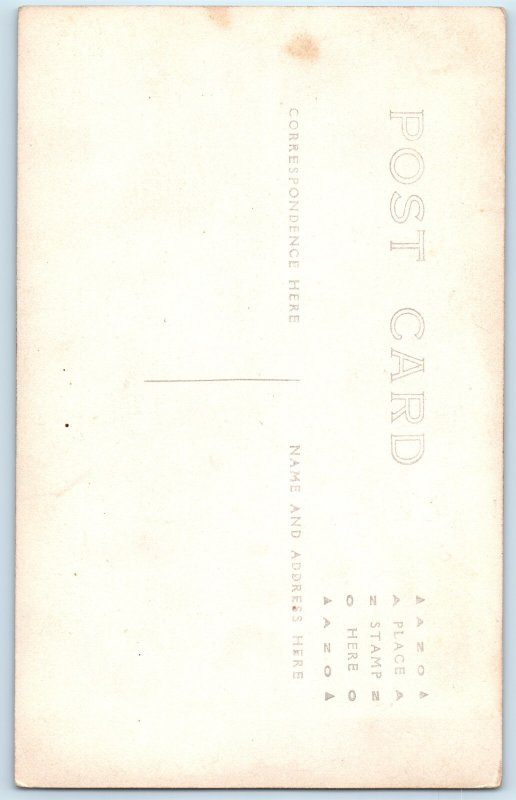 RPPC Barbershop Interior Real Photo Postcard