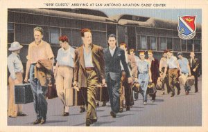 San Antonio Texas Aviation Cadet Center New Guests Arriving by Train PC AA31990