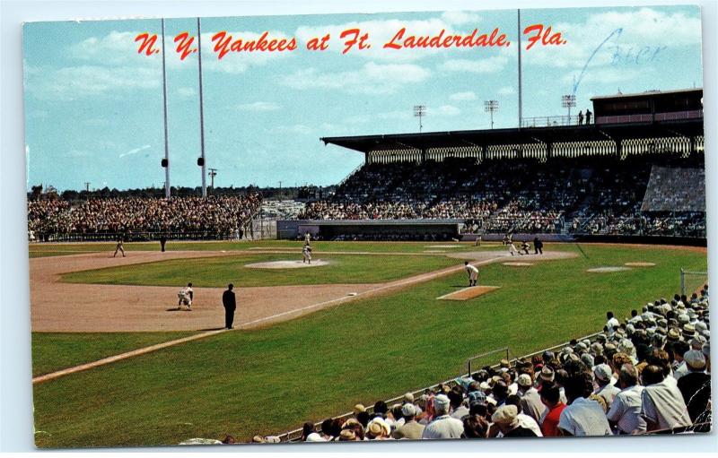 *1960s NY New York Yankees Spring Training Ft. Lauderdale Florida Postcard C73