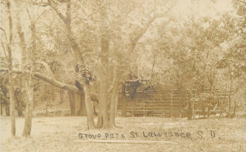 Postcard RPPC South Dakota Lawrence Grove Park C-1910 23-6245