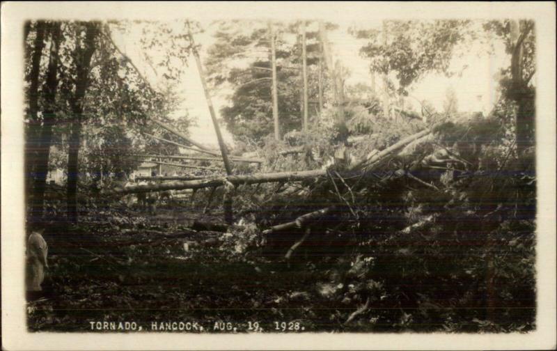 Hancock NH 1928 Tornado damage Real Photo Postcard