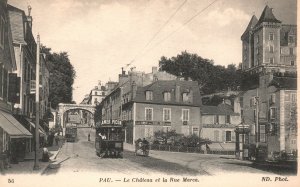 Vintage Postcard 1910's Le Chateau Et La Rue Marca Street Pau France FR