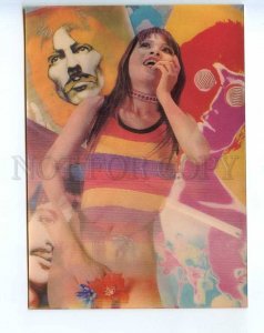 241463 BEATLES Japan nude girl Old 3-d RARE postcard