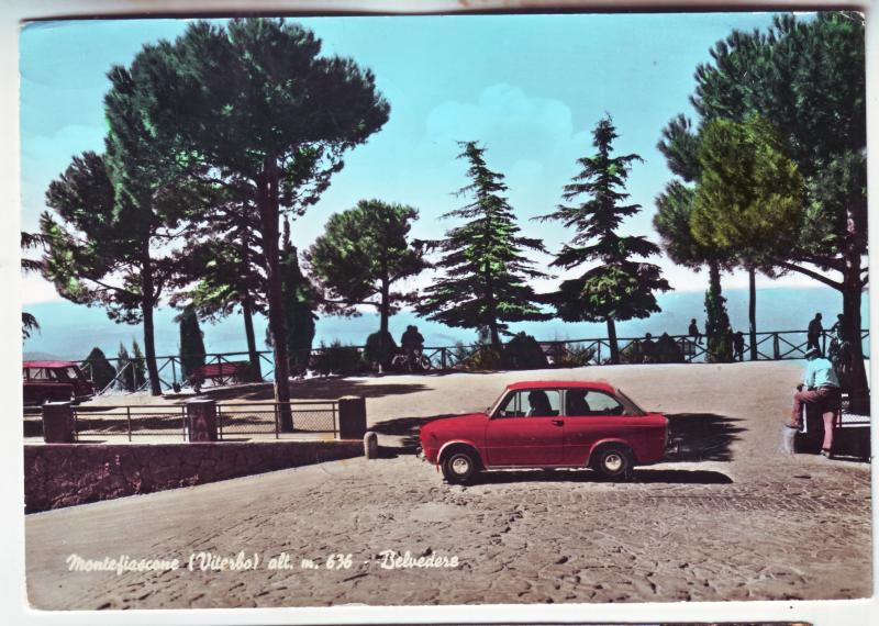 P796  Continental size card approx (4 X 6) 1967 view terni italy very small car