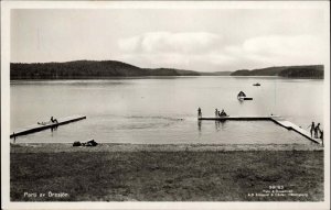 Parti av Oresjon Sverige Sweden Swimming Bathing Vintage Real Photo Postcard