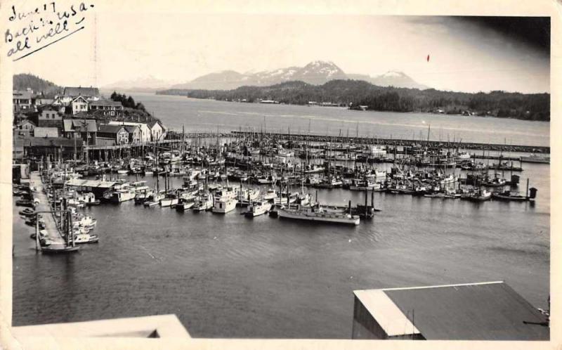 Everett Washington Harbor View Real Photo Antique Postcard J77645