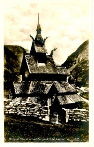 Norway - Laerdal. Borgund Stave Church     *RPPC