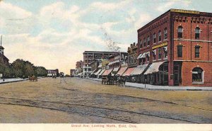 Grand Avenue Looking North Enid Oklahoma 1910 postcard