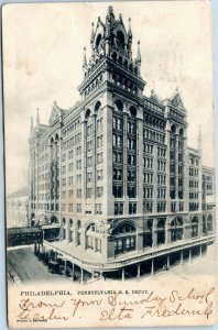 postcard Philadelphia PA - R.R. Depot - rail road, train, station - Raphael Tuck