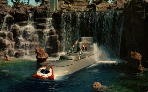 Disneyland Anaheim Submarine Falls Chrome Postcard 08.53
