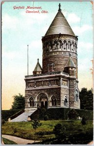 Cleveland Ohio OH, 1910 Garfield Monument, Building Tower, Vintage Postcard