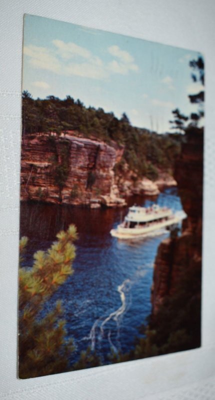High Rock from Romance Cliff Dells of the Wisconsin River Postcard H.H. Bennett