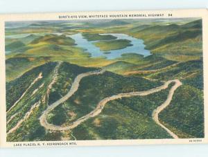 Unused Linen WHITEFACE HIGHWAY Adirondacks - Lake Placid New York NY i0313@