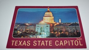 Night View of Texas State Capitol Austin Texas Postcard Texas Postcard Co.