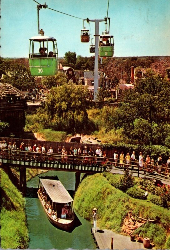 Texas Six Flags Over Texas River Boats and Astrolift 1967