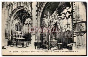 Paris Carte Postale Ancienne Eglise Saint Etienne du Mont Chapel and tomb of ...