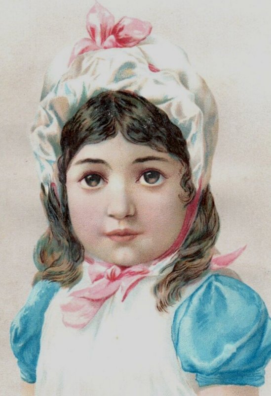 1880s P. P. King & Co. Clothiers Lovely Child Bonnet Blue & White Dress #6G