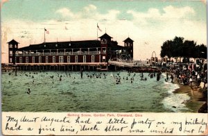 Postcard Bathing Scene at Gordon Park in Cleveland, Ohio~593