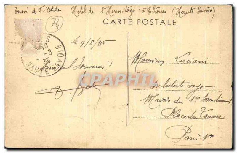 Old Postcard Thones Interior of & # 39Eglise the Altar